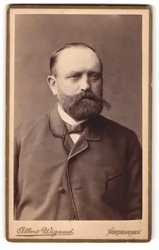 Fotografie Albert Wigand, Nordhausen, Portrait älterer Herr mit Bart