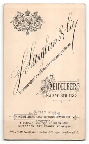 Fotografie F. Langbein & Cie., Heidelberg, Portrait Herr mit Bart