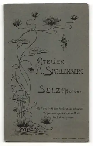 Fotografie H. Spellenberg, Sulz a/Neckar, Portrait Mädchen mit zusammengebundenem Haar