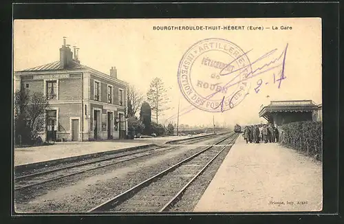 AK Bourgtheroulde-Thuit-Hebert, La Gare, Bahnhof mit Bahnsteig