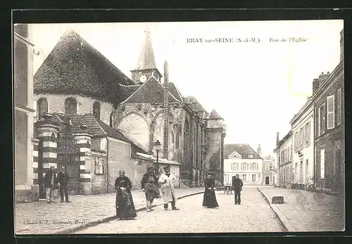 AK Bray-sur-Seine, Rue de L` Eglise