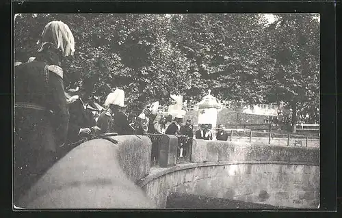 AK Bern, Besuch Kaiser Wilhelm II., 6. September 1912, Am Bärenzwinger