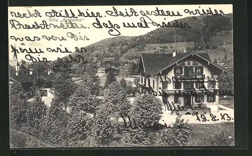 AK Tegernsee, Blick zur Villa Katharina