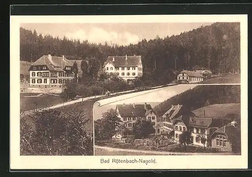 AK Nagold, Hotel Bad Rötenbach, Mehrfachansicht
