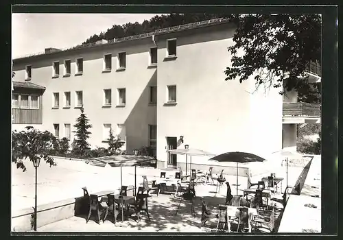 AK Drössnitz, Betriebsferienheim Pfarrkesslar des VE BMK Ingenieurhochbau Berlin, Terrasse