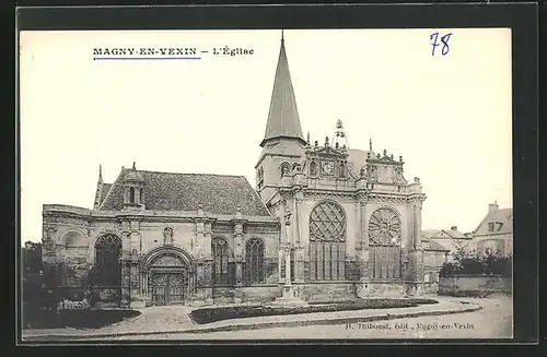 AK Magny-en-Vexin, L`Église, Ansicht der Kirche