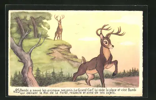 AK Bambi devient le Roi de la Foret, Comic, Walt Disney