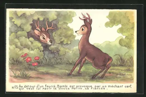 AK Bambi est provoqué par un méchant cerf, Comic, Walt Disney