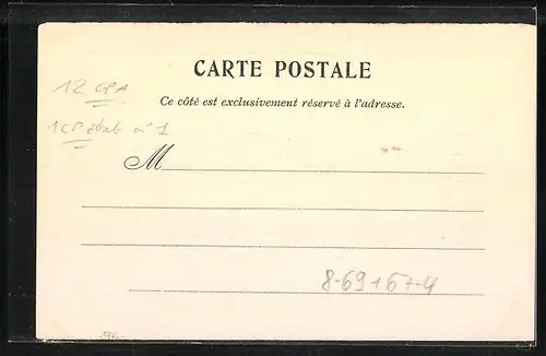 AK Paris, Exposition universelle de 1900, Passant fragt einen Polizisten