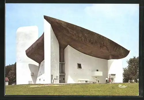 AK Ronchamp, Notre-Dame du Haut, Bauhaus-Architekt Le Corbusier