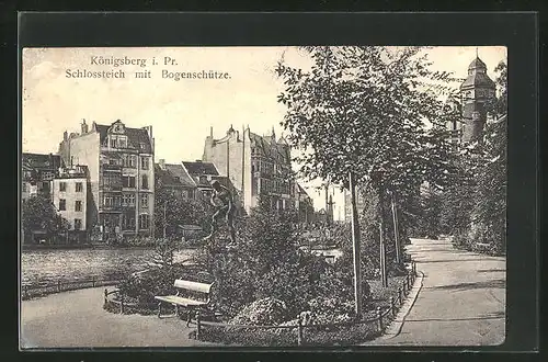 AK Königsberg, Bogenschütze am Schlossteich