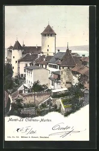 AK Morat / Murten, Le Chateau, Ansicht vom Schloss