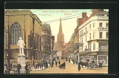 AK Bristol, High Street and Morley`s Statue