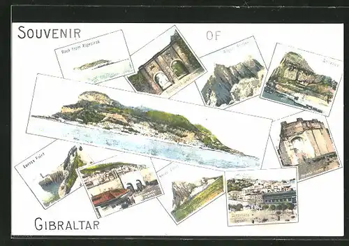 AK Gibraltar, Europa Point, Rock from Algeciras, Galleries, Casemate Square