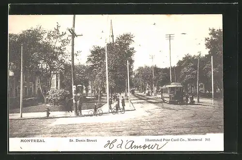 AK Montreal, St. Denis Street, Tramway