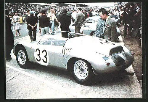 AK Les Mutuelles du Mans, 1960 Porsche no 33 de Bonnier et Hill, Rennwagen