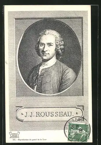 AK Jean-Jacques Rousseau, Portrait des Autors