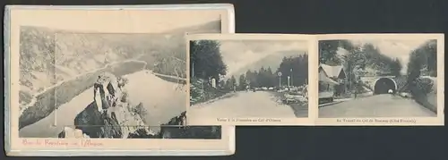 Leporello-AK Saales, Col de Saales, Col de Ste-Marie, Deutsch-Französische Grenze am Col de la Schlucht