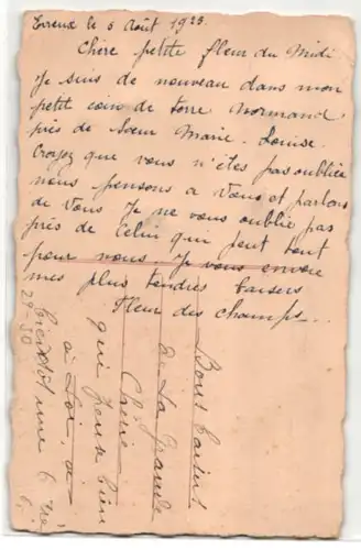 Trockenblumen-AK Getrocknete und gepresste Gänseblümchen, Vers von Victor Hugo