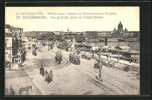 AK St. Petersbourg, Vue gènèrale prise de Vassily-Ostrov