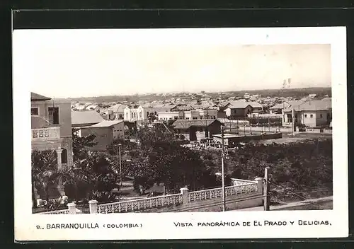 AK Barranquilla, Vista Panoramica de el Prado y Delicias