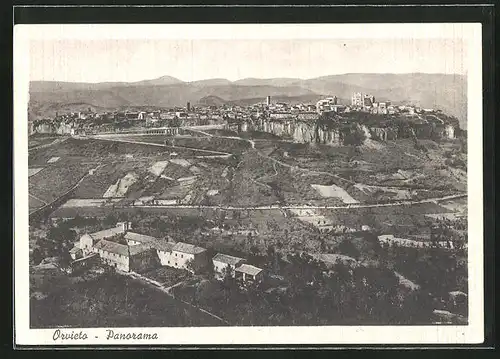 AK Orvieto, Panorama aus der Luft gesehen