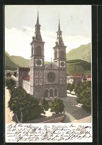 AK Glarus, Ausblick auf die Stadtkirche