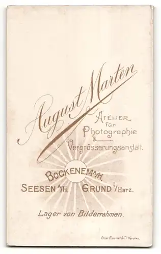 Fotografie August Martin, Bockenem, Mann mit Fliege