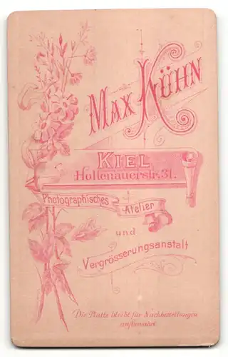 Fotografie Max Kühn, Kiel, Hübsche Bürgertochter im weissen Kleid