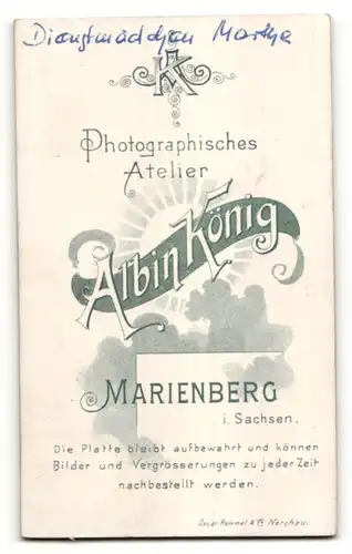 Fotografie Albin König, Marienberg i. S., Schöne Frau im Sonntagskleid