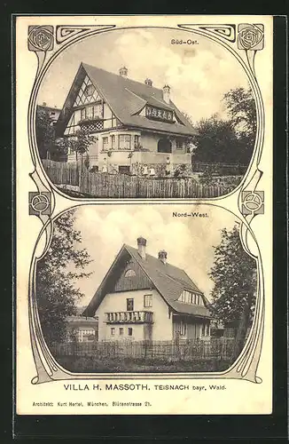 AK Teisnach / Bayr. Wald, Ansichten der Villa H. Massnoth