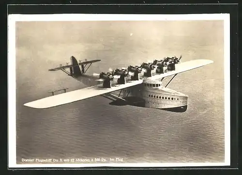 AK Dornier Flugschiff Do X im Flug