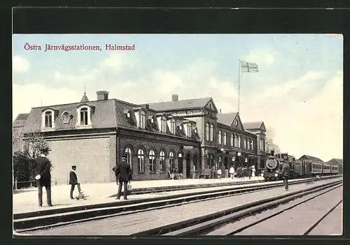AK Halmstad, Östra Järnvägstationen, Bahnhof