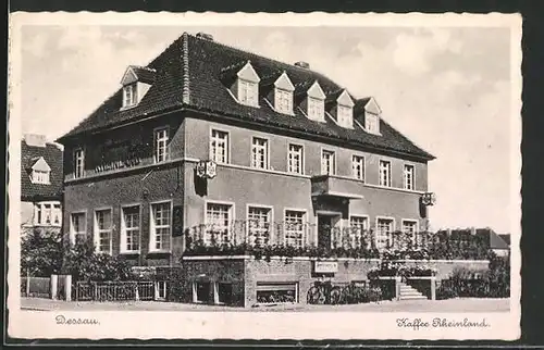 AK Dessau, Cafe Rheinland, Fichtenbreite 1