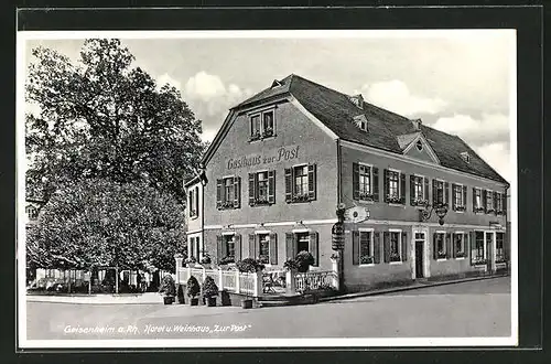 AK Geisenheim im Rheingau, Hotel u. Weinhaus Zur Post