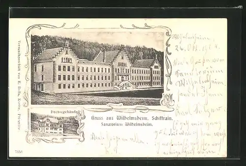 AK Schiffrain, Sanatorium Willhelmsheim, Doctorgebäude