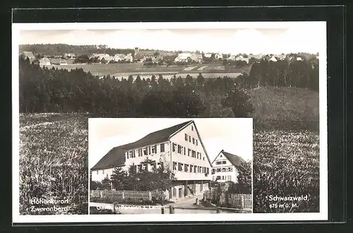 AK Zwerenberg, Ortsansicht und Gasthaus Zum Lamm