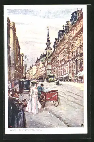 Künstler-AK J. Kalous: Wien, Mariahilferstrasse