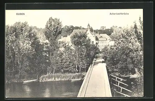 AK Guben, Blick über die Achenbachbrücke
