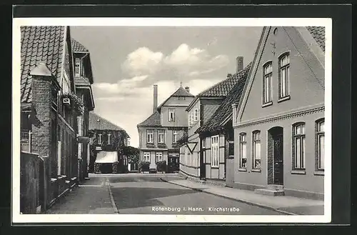AK Rotenburg i. Hann., Teilansicht der Kirchstrasse