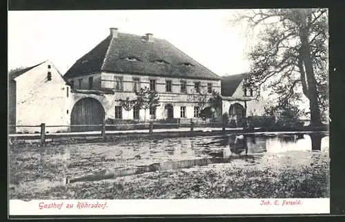 AK Röhrsdorf, Blick zum Gasthof zu Röhrsdorf