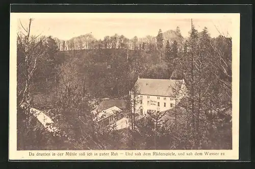AK Wachau, Gräfl. v. Brühl`sche Marienmühle im Seifersdorfer Tale