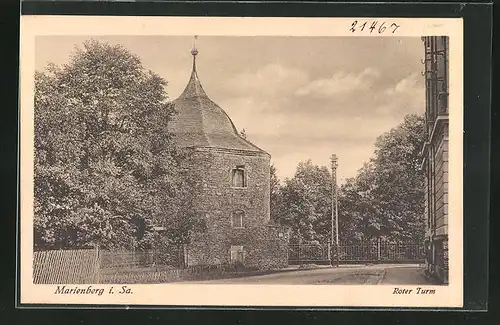 AK Marienberg i. Sa., Partie am Roten Turm