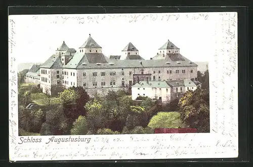 AK Augustusburg, Ansicht des Schlosses