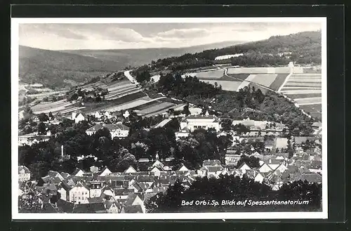 AK Bad Orb i. Sp., Blick auf Pessartsanatorium