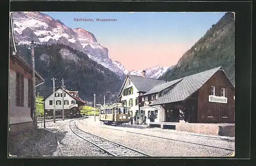 AK Wasserauen, Säntisbahn mit Bergen