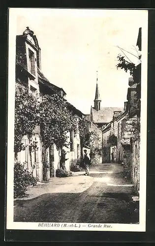 AK Béhuard, Grande Rue, Strassenpartie