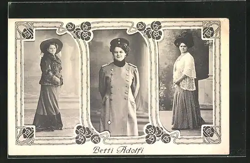 AK Betti Adolfi in verschiedenen Portraits, Variete
