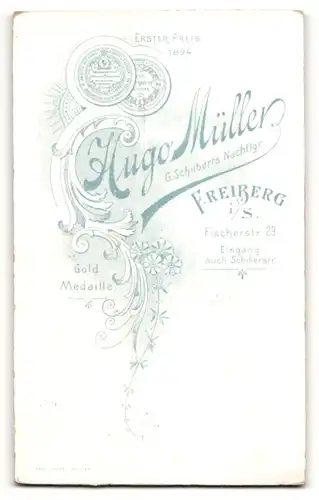 Fotografie Hugo Müller, Freiberg i/Sa, Portrait junger Herr in Anzug mit Fliege