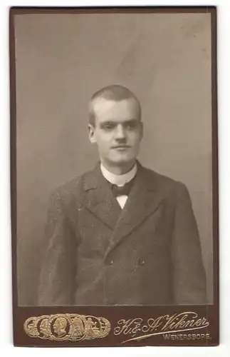 Fotografie K. & A. Vikner, Wenersborg, Portrait junger Mann in Anzug